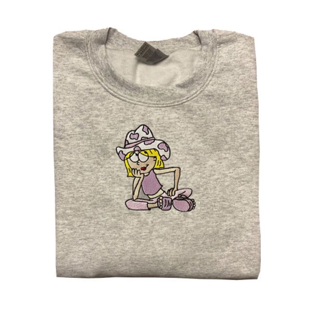 Lizzie McGuire Cowgirl Embroidered Gildan Crewneck